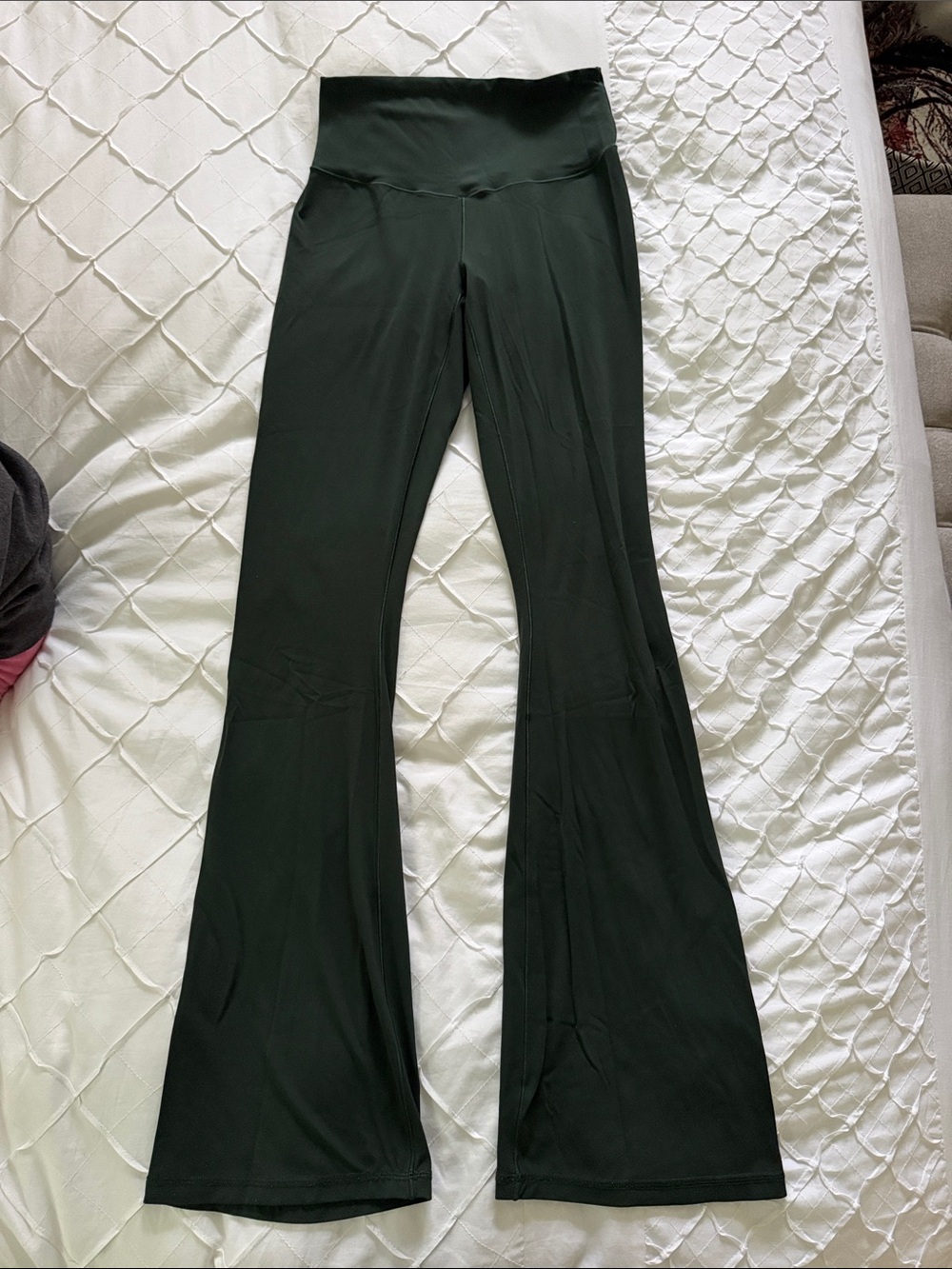 aerie Dark Green High-Waist Flare Leggings